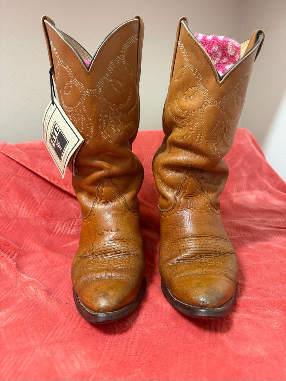 Frye Men’s Leather Cowboy Boots | Brown | Size 8.5